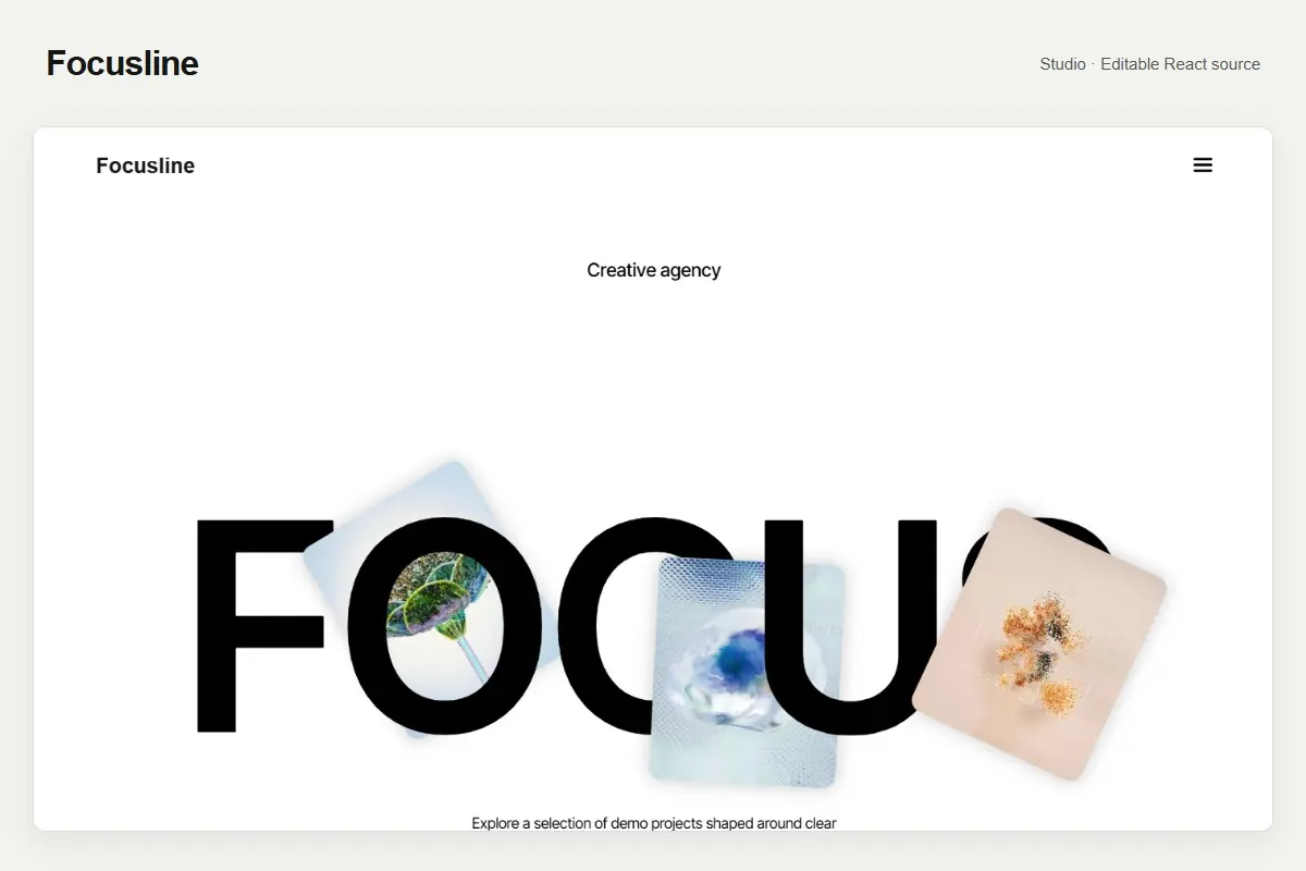 Focusline — Agencies & Studios website template preview