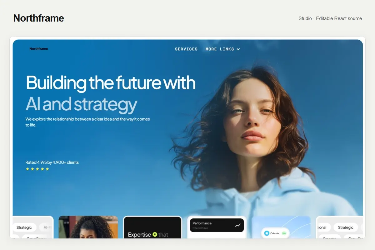 Northframe — Agencies & Studios website template preview